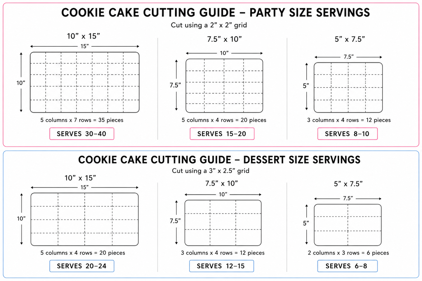 Cookie Cake Sheets