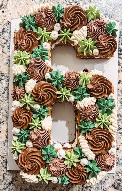 Large Number/Letter/Symbol Cookie Cake (approximately 10"x15")