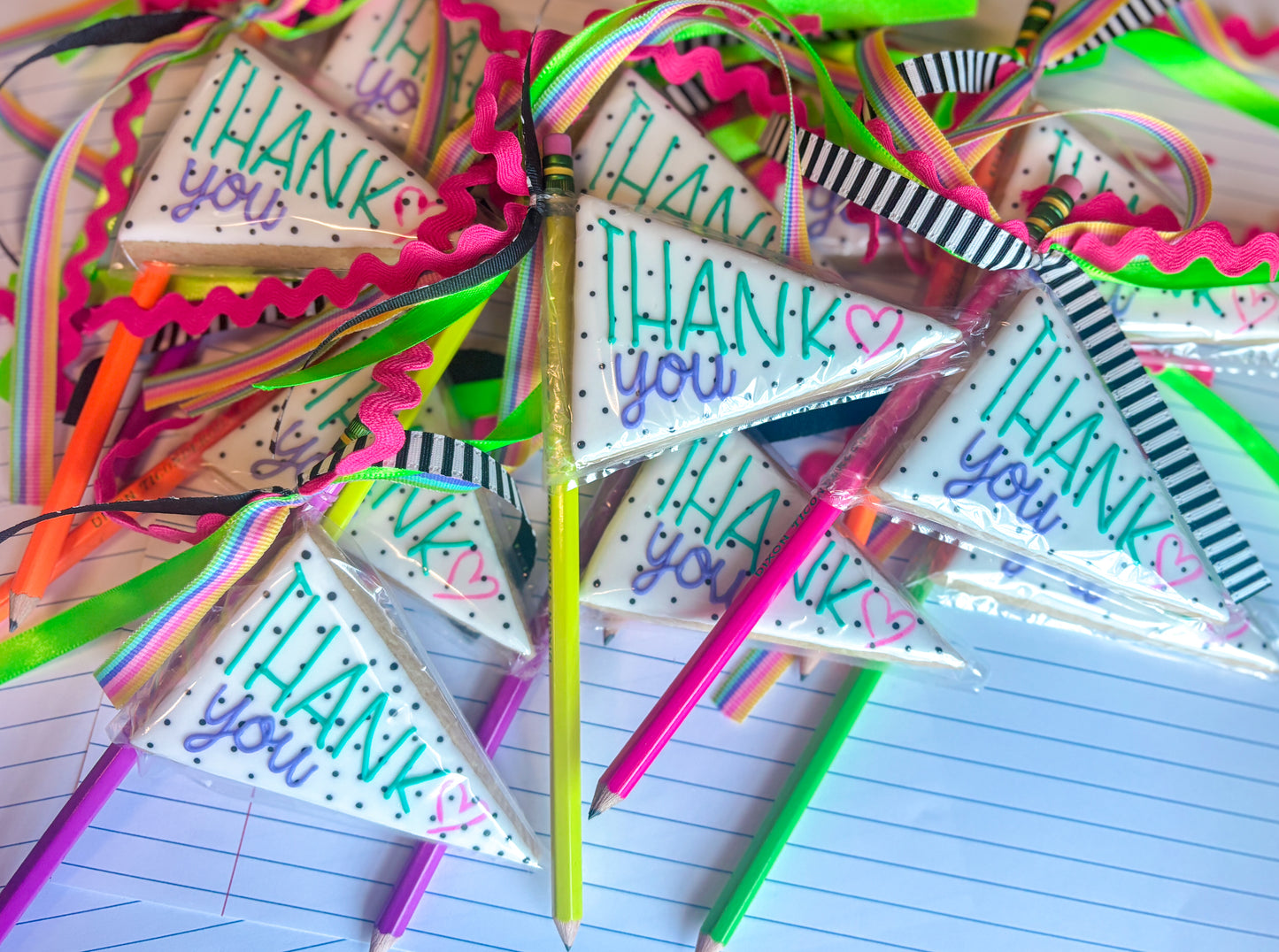 Pennant Thank You Cookies